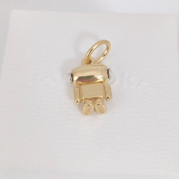 Pandora Spinnable Face Robot Dangle Charm with box - Picture 3 of 4